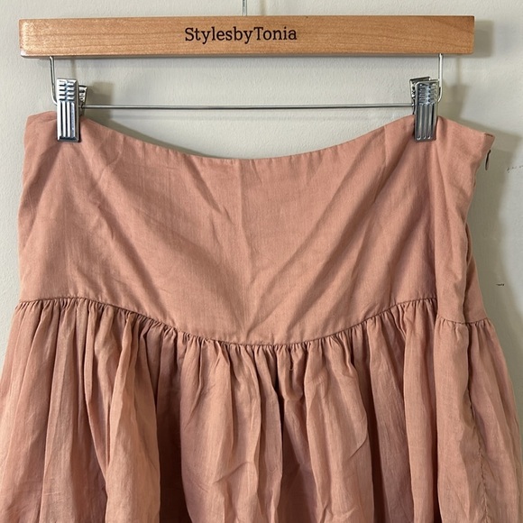 erika pena RITA HIGH LOW BOHEMIAN SKIRT Ruffle Hand Dyed Sz M/L NEW - Picture 6 of 16